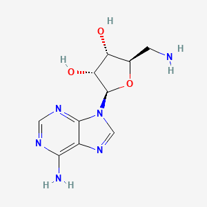 (2R,3R,4S,5R)-2-(6-Amino-9H-purin-9-yl)-5-(aminomethyl)tetrahydrofuran-3,4-diol chemical structure (CAS 14365-44-7)