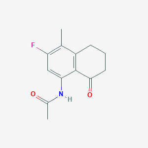 N-(3-Fluoro-4-methyl-8-oxo-5,6,7,8-tetrahydronaphthalen-1-yl)acetamide chemical structure (CAS 143655-58-7)