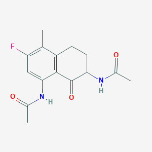 N,N'-(3-Fluoro-4-methyl-8-oxo-5,6,7,8-tetrahydronaphthalene-1,7-diyl)diacetamide chemical structure (CAS 143655-70-3)