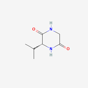 (R)-3-Isopropylpiperazine-2,5-dione chemical structure (CAS 143673-66-9)