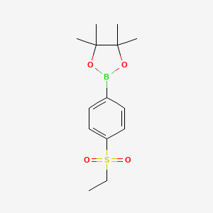 2-(4-(Ethylsulfonyl)phenyl)-4,4,5,5-tetramethyl-1,3,2-dioxaborolane chemical structure (CAS 1436867-18-3)