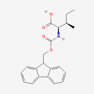(2R,3R)-2-((((9H-Fluoren-9-yl)methoxy)carbonyl)amino)-3-methylpentanoic acid chemical structure (CAS 143688-83-9)