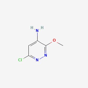 6-Chloro-3-methoxypyridazin-4-amine chemical structure (CAS 14369-14-3)