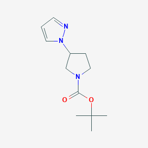 tert-Butyl 3-(1H-pyrazol-1-yl)pyrrolidine-1-carboxylate chemical structure (CAS 1437310-80-9)