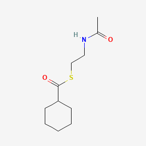 S-(2-Acetamidoethyl) cyclohexanecarbothioate chemical structure (CAS 143765-02-0)