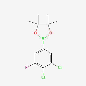 2-(3,4-Dichloro-5-fluorophenyl)-4,4,5,5-tetramethyl-1,3,2-dioxaborolane chemical structure (CAS 1437779-89-9)