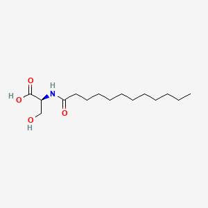 (S)-2-Dodecanamido-3-hydroxypropanoic acid chemical structure (CAS 14379-56-7)
