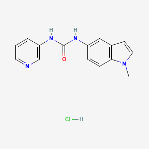 1-(1-Methyl-1H-indol-5-yl)-3-(pyridin-3-yl)urea hydrochloride chemical structure (CAS 143797-62-0)