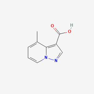 4-Methylpyrazolo[1,5-a]pyridine-3-carboxylic acid chemical structure (CAS 143803-93-4)