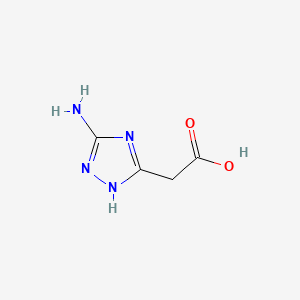 2-(5-Amino-1H-1,2,4-triazol-3-yl)acetic acid chemical structure (CAS 143832-52-4)