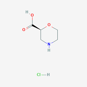 (S)-Morpholine-2-carboxylic acid hydrochloride chemical structure (CAS 1439373-55-3)