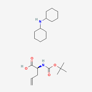 Dicyclohexylamine (S)-2-((tert-butoxycarbonyl)amino)pent-4-enoate chemical structure (CAS 143979-15-1)