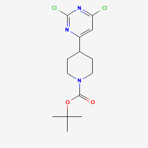 tert-Butyl 4-(2,6-dichloropyrimidin-4-yl)piperidine-1-carboxylate chemical structure (CAS 1439823-01-4)