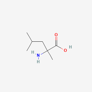 2-Amino-2,4-dimethylpentanoic acid chemical structure (CAS 144-24-1)
