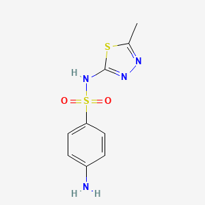 4-Amino-N-(5-methyl-1,3,4-thiadiazol-2-yl)benzenesulfonamide chemical structure (CAS 144-82-1)