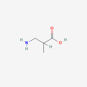 3-Amino-2-methylpropanoic acid chemical structure (CAS 144-90-1)