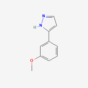 3-(3-Methoxyphenyl)-1H-pyrazole chemical structure (CAS 144026-74-4)