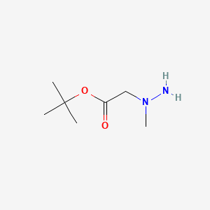 tert-Butyl 2-(1-methylhydrazinyl)acetate chemical structure (CAS 144036-71-5)