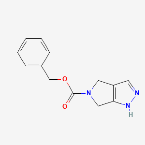 Benzyl 4,6-dihydropyrrolo[3,4-c]pyrazole-5(1H)-carboxylate chemical structure (CAS 1440526-39-5)