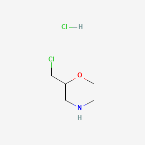 2-(Chloromethyl)morpholine hydrochloride chemical structure (CAS 144053-97-4)