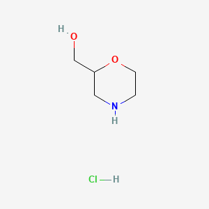 Morpholin-2-ylmethanol hydrochloride chemical structure (CAS 144053-98-5)