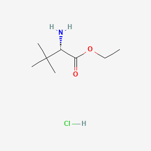 (S)-Ethyl 2-amino-3,3-dimethylbutanoate hydrochloride chemical structure (CAS 144054-74-0)