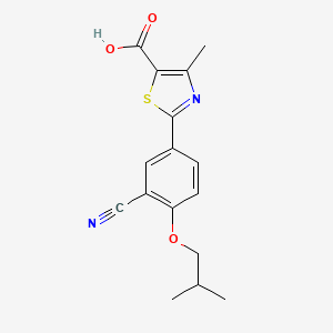 2-(3-Cyano-4-isobutoxyphenyl)-4-methylthiazole-5-carboxylic acid chemical structure (CAS 144060-53-7)