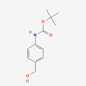 tert-Butyl (4-(hydroxymethyl)phenyl)carbamate chemical structure (CAS 144072-29-7)