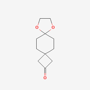 8,11-Dioxadispiro[3.2.47.24]tridecan-2-one chemical structure (CAS 1440962-12-8)