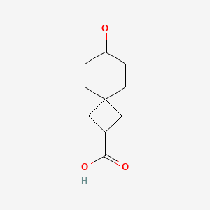 7-Oxospiro[3.5]nonane-2-carboxylic acid chemical structure (CAS 1440962-16-2)