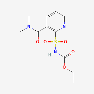 Ethyl ((3-(dimethylcarbamoyl)pyridin-2-yl)sulfonyl)carbamate chemical structure (CAS 144098-17-9)