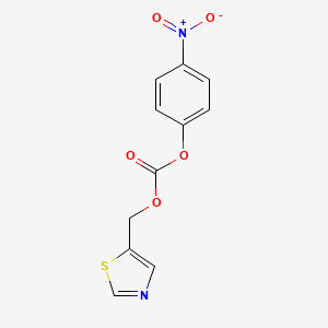 4-Nitrophenyl (thiazol-5-ylmethyl) carbonate chemical structure (CAS 144163-97-3)