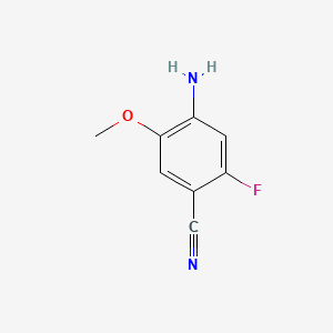 4-Amino-2-fluoro-5-methoxybenzonitrile chemical structure (CAS 1441723-24-5)