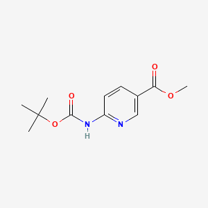 Methyl 6-((tert-butoxycarbonyl)amino)nicotinate chemical structure (CAS 144186-11-8)