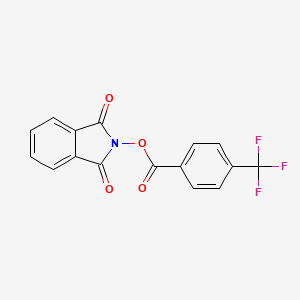1,3-Dioxoisoindolin-2-yl 4-(trifluoromethyl)benzoate chemical structure (CAS 1441984-36-6)