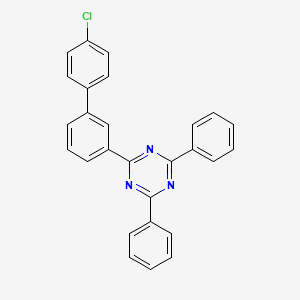 2-(4'-Chloro-[1,1'-biphenyl]-3-yl)-4,6-diphenyl-1,3,5-triazine chemical structure (CAS 1443049-85-1)