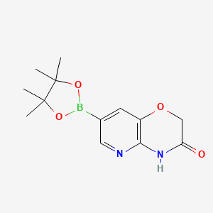 7-(4,4,5,5-Tetramethyl-1,3,2-dioxaborolan-2-yl)-2H-pyrido[3,2-b][1,4]oxazin-3(4H)-one chemical structure (CAS 1443147-02-1)