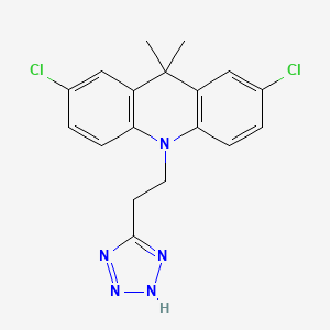 10-(2-(1H-Tetrazol-5-yl)ethyl)-2,7-dichloro-9,9-dimethyl-9,10-dihydroacridine chemical structure (CAS 1443290-89-8)