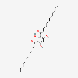 1,1'-(2,4,6-TRihydroxy-1,3-phenylene)bis(dodecan-1-one) chemical structure (CAS 144337-28-0)