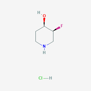 (3S,4R)-3-Fluoropiperidin-4-ol hydrochloride chemical structure (CAS 1443380-89-9)