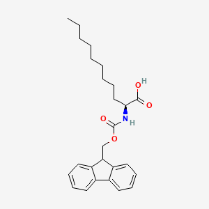 (2S)-2-(Fmoc-amino)undecanoic acid chemical structure (CAS 1443546-27-7)