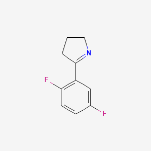 5-(2,5-Difluorophenyl)-3,4-dihydro-2H-pyrrole chemical structure (CAS 1443623-92-4)