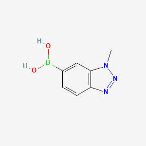 (1-Methyl-1H-benzo[d][1,2,3]triazol-6-yl)boronic acid chemical structure (CAS 1443986-68-2)