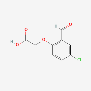 2-(4-Chloro-2-formylphenoxy)acetic acid chemical structure (CAS 14440-47-2)
