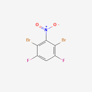 2,4-Dibromo-1,5-difluoro-3-nitrobenzene chemical structure (CAS 144450-58-8)