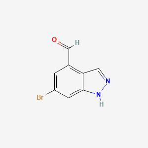 6-bromo-1H-indazole-4-carbaldehyde chemical structure (CAS 1444616-24-3)
