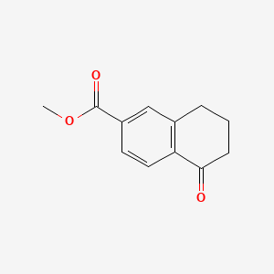 Methyl 5-oxo-5,6,7,8-tetrahydronaphthalene-2-carboxylate chemical structure (CAS 144464-66-4)