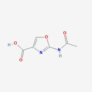 2-Acetamidooxazole-4-carboxylic acid chemical structure (CAS 1444781-09-2)