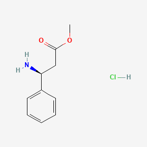(S)-Methyl 3-amino-3-phenylpropanoate hydrochloride chemical structure (CAS 144494-72-4)