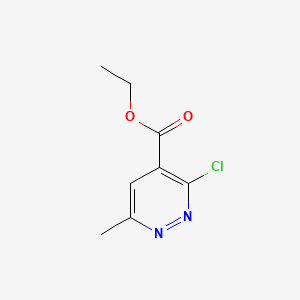Ethyl 3-chloro-6-methylpyridazine-4-carboxylate chemical structure (CAS 1445-53-0)